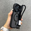 Fold Glass Lens Stand Magnetic Transparent Case For iPhone