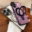 Coque transparente avec support de placage pour iPhone 