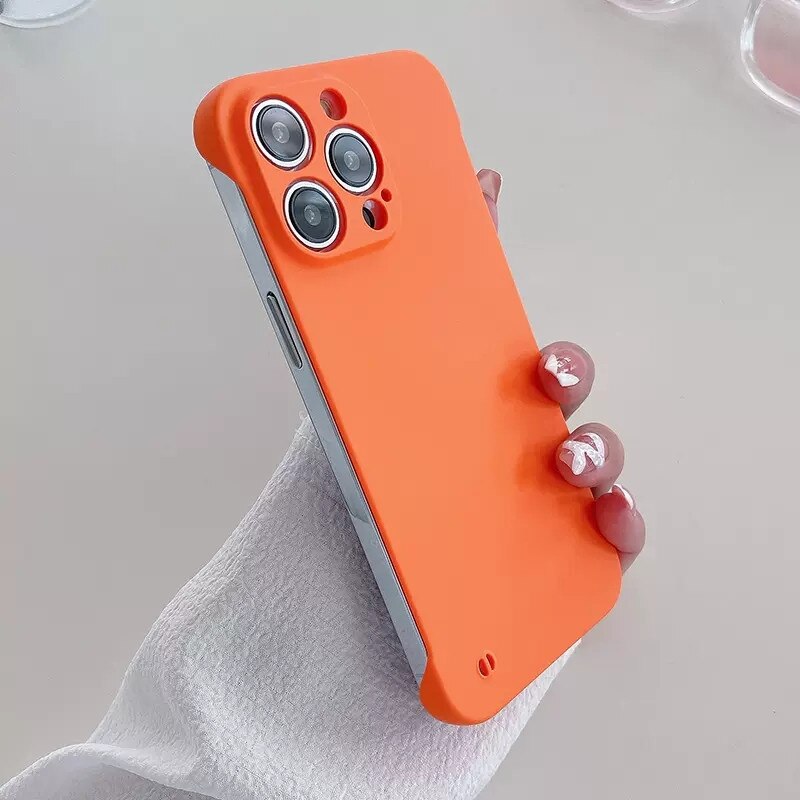 Solid Color Matte Frameless Case For iPhone