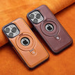 Holder Stand Leather Case for iPhone