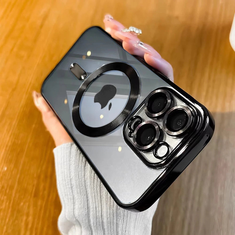 Transparent Plating Soft Case for iPhone
