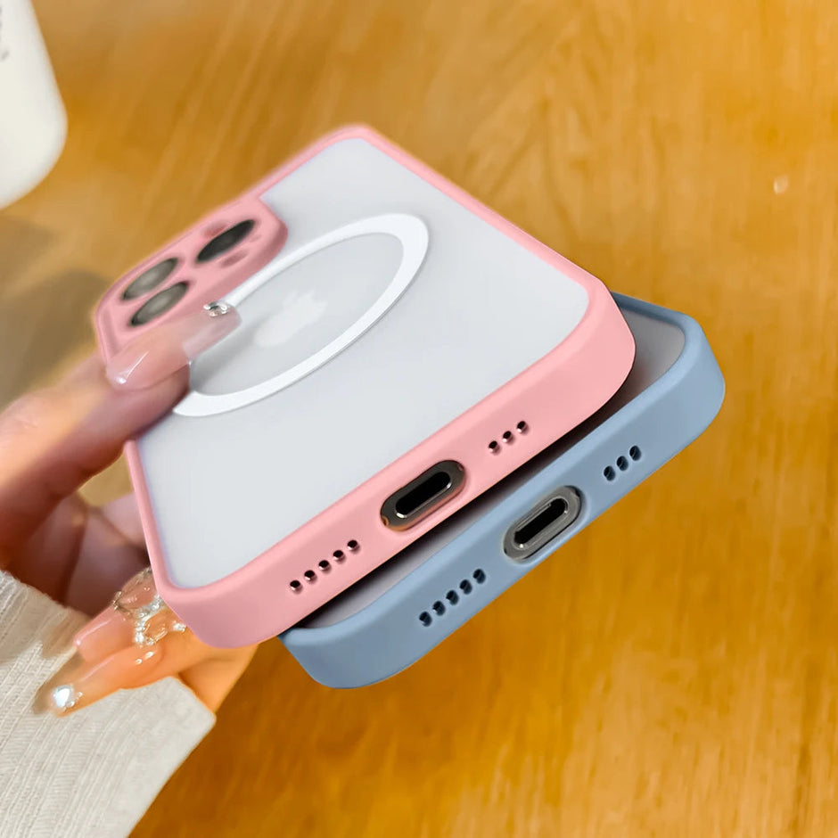 Coque mate translucide antichoc pour iPhone 