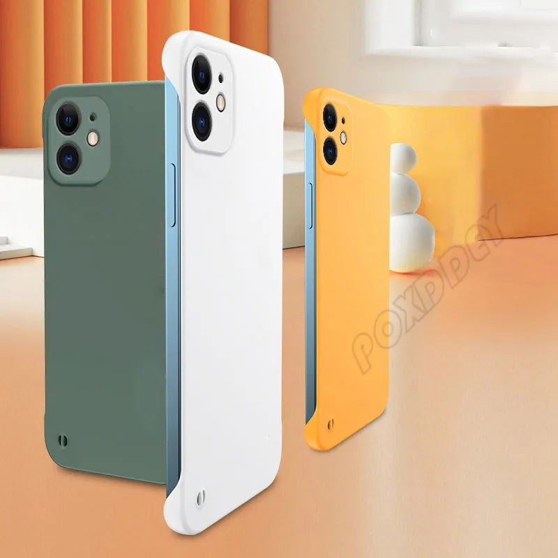 Ultra Thin Slim Hard PC Frameless Case For iPhone