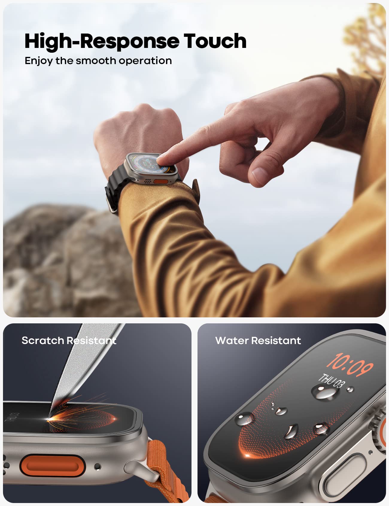 Titanium Screen Protector for Apple Watch Ultra 2/Ultra