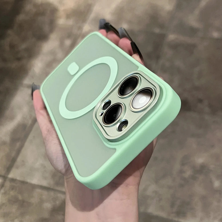 Étui de protection d'objectif mat translucide pour iPhone 