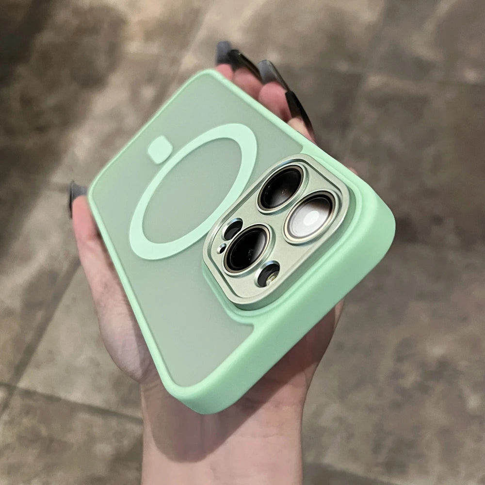 Étui de protection d'objectif mat translucide pour iPhone 