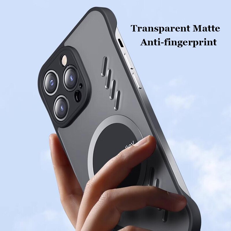 Cooling PC Magnetic Frameless Case For iPhone
