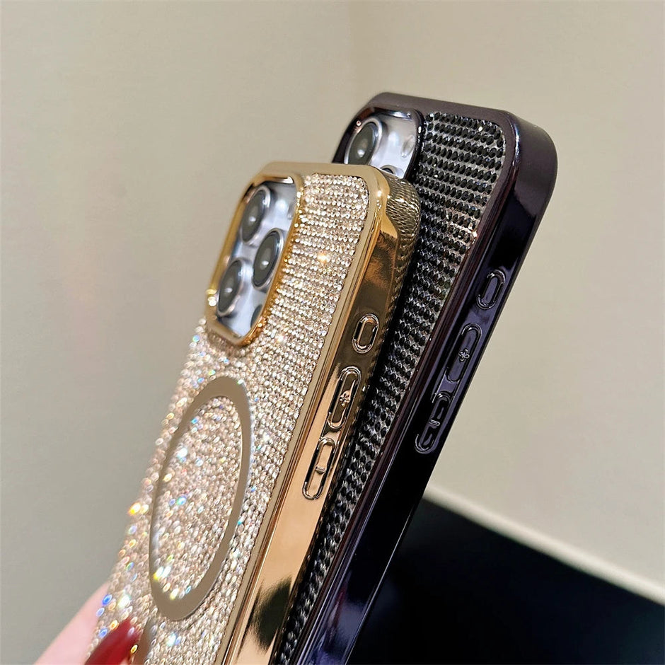 Coque souple antichoc pailletée pour iPhone 