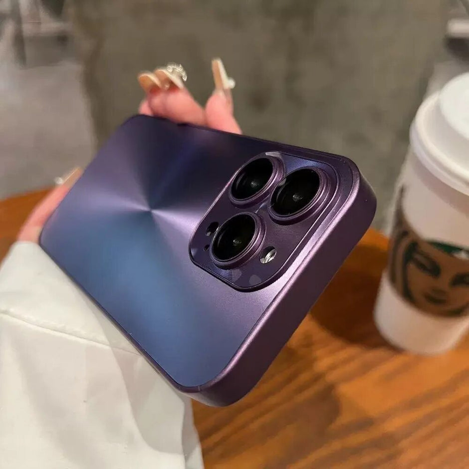 Lens Protection Matte Laser Hard Case for iPhone