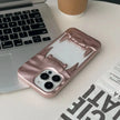3D Pleated Hollow Tiger Tooth Matte Case For iPhone