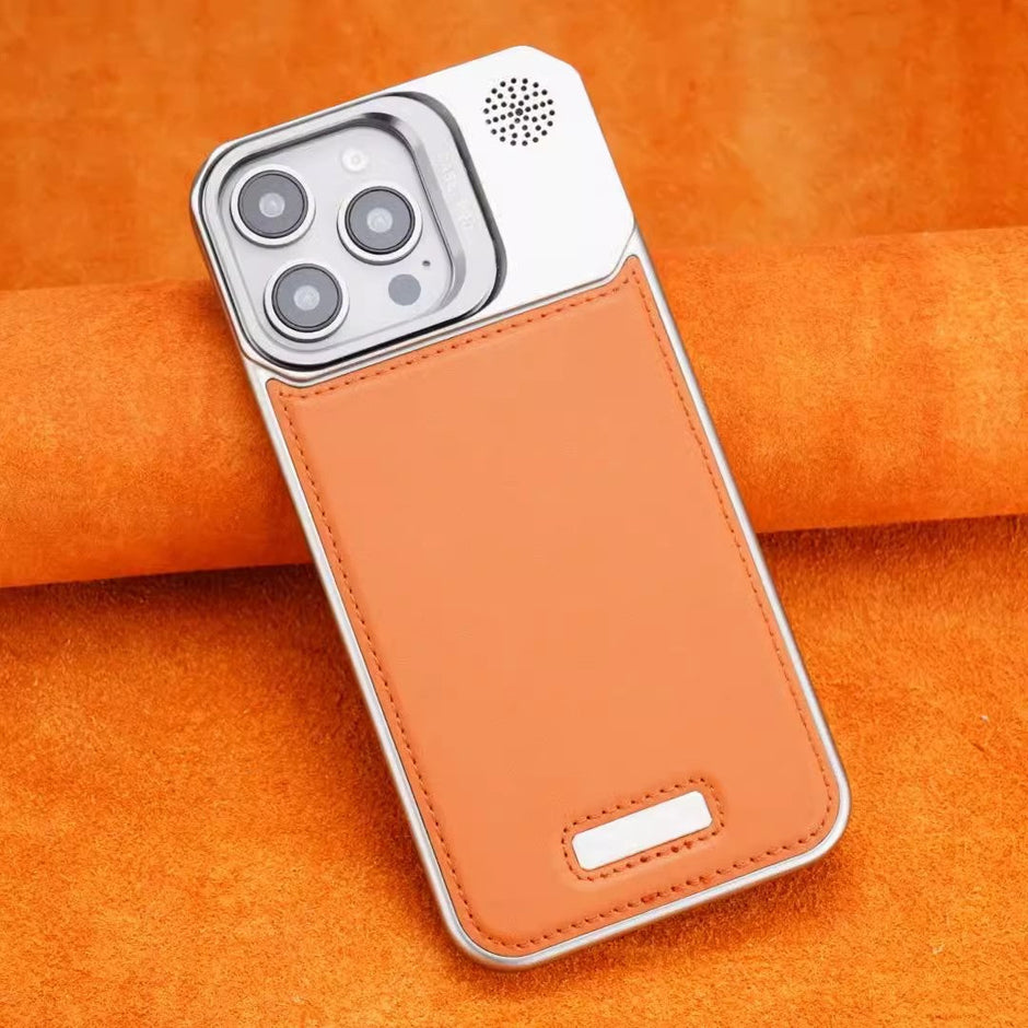 Paladin Case – Genuine Leather & Metallic Frame