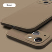 Solid Color Square Liquid Silicone Case For iPhone
