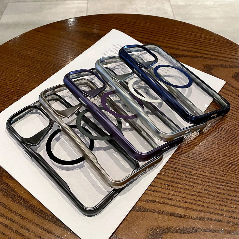 Coque transparente antichoc plaquée pour iPhone 