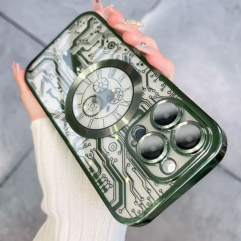 Coque de protection en silicone pour iPhone avec cadre plaqué 