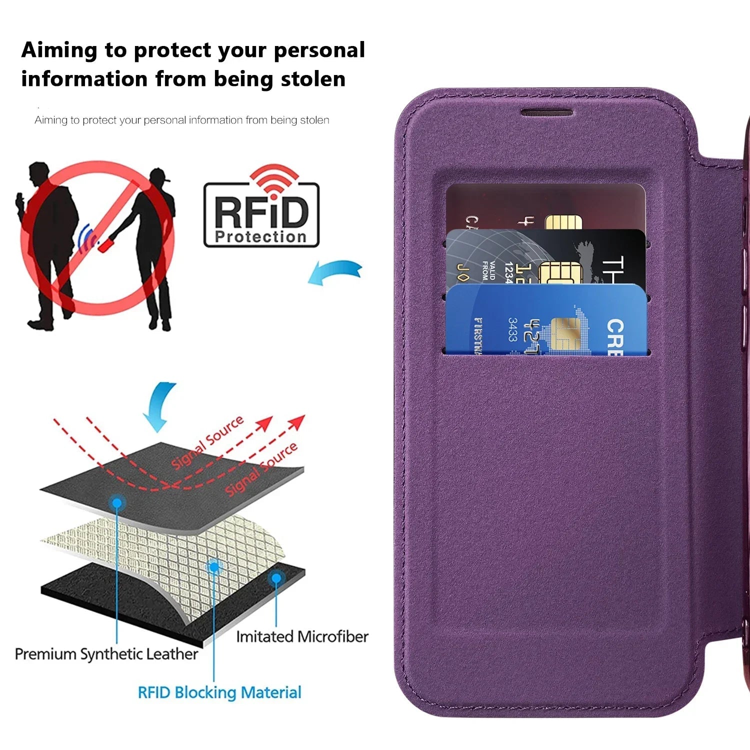 Electroplated Flip Leather Case for iPhone