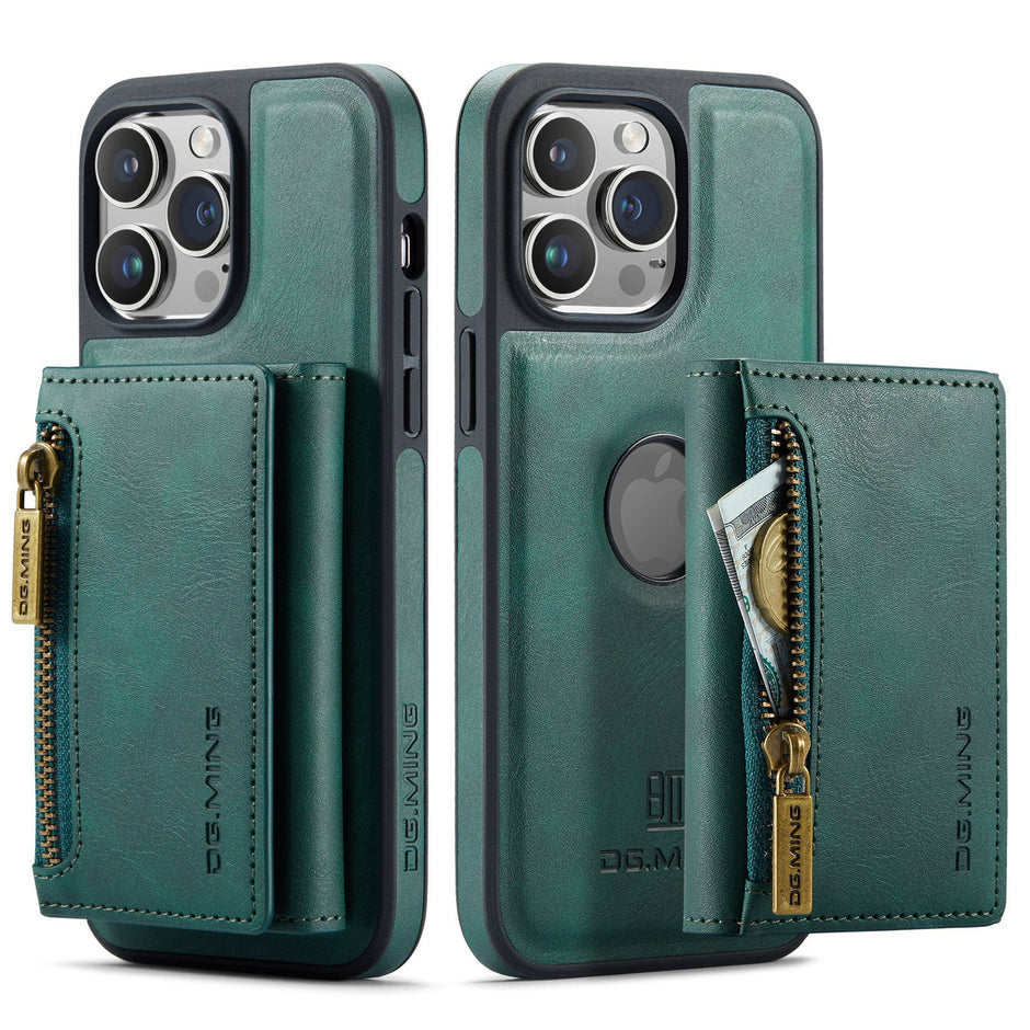 2 in 1 Magnetic Leather Wallet Case for iPhone