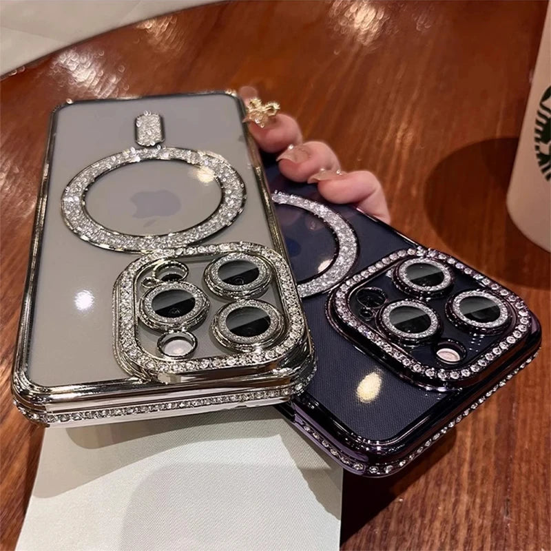 Glitter Diamond Transparent Case For iPhone
