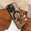 Coque transparente avec support de placage pour iPhone 
