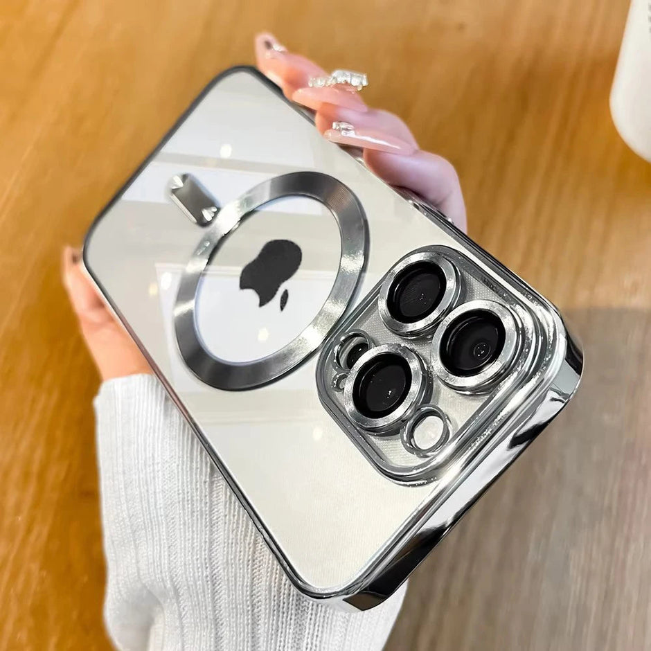 Transparent Plating Soft Case for iPhone