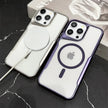 Coque souple transparente avec cadre plaqué pour iPhone 