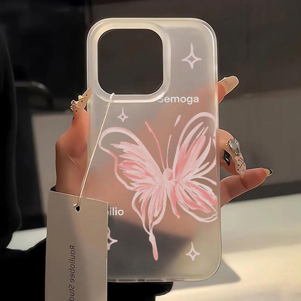 Butterfly Matte Translucent Case for iPhone