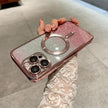 Coque transparente à paillettes et dégradé de placage pour iPhone 