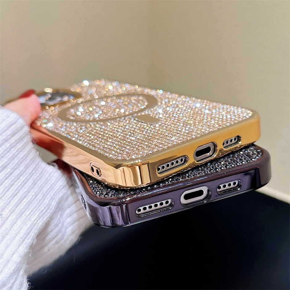 Coque souple antichoc pailletée pour iPhone 
