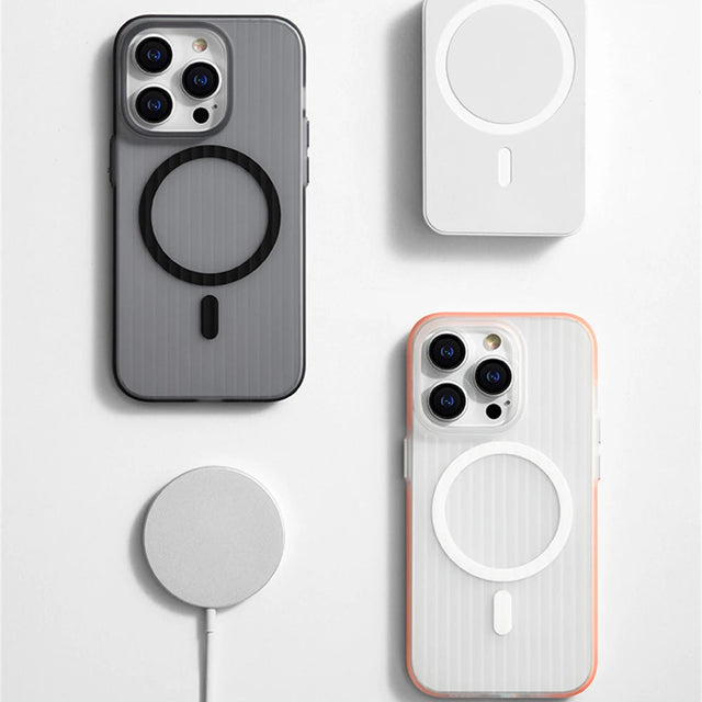 Non-Slip Matte Corrugated Hard Case For iPhone