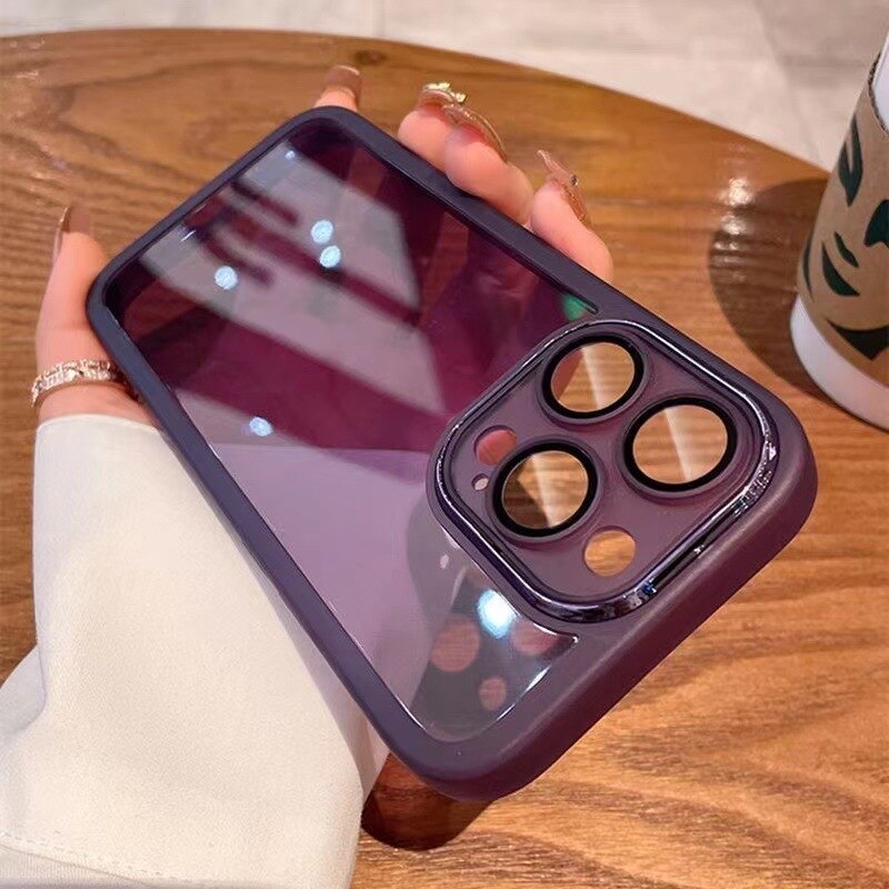 Lens Protective Clear Silicone Case For iPhone