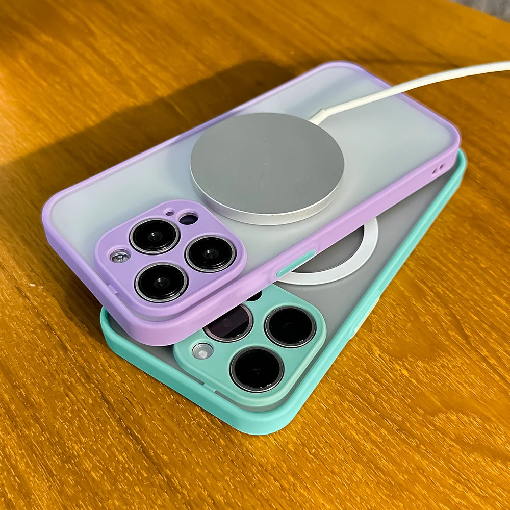 Coque mate translucide antichoc pour iPhone 