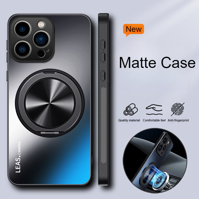 Ring Holder Hard Matte Case for iPhone