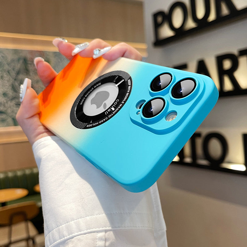 Magnetic Gradient Color Matte Case For iPhone