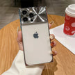 Coque carrée transparente galvanisée pour iPhone 