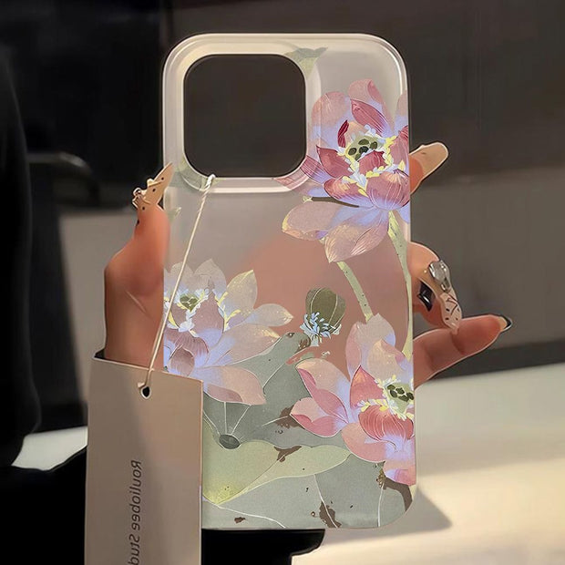 Lotus Matte Translucent Case for iPhone