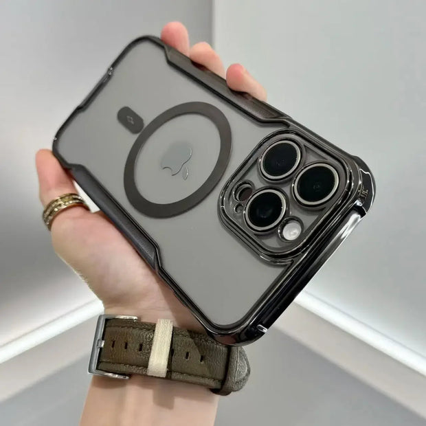Magnetic Clear Shockproof Case for iPhone