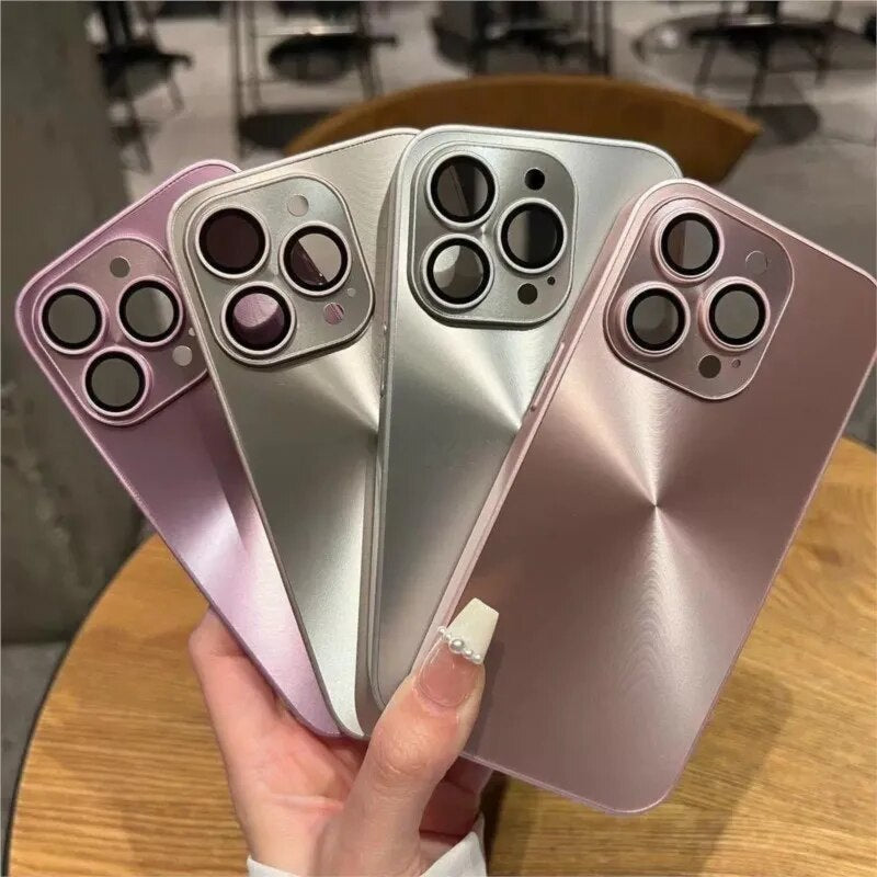 Lens Protection Matte Laser Hard Case for iPhone