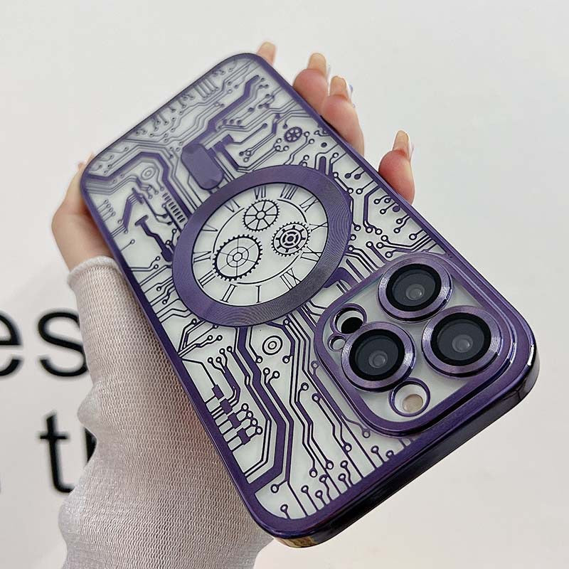 Coque de protection en silicone pour iPhone avec cadre plaqué 