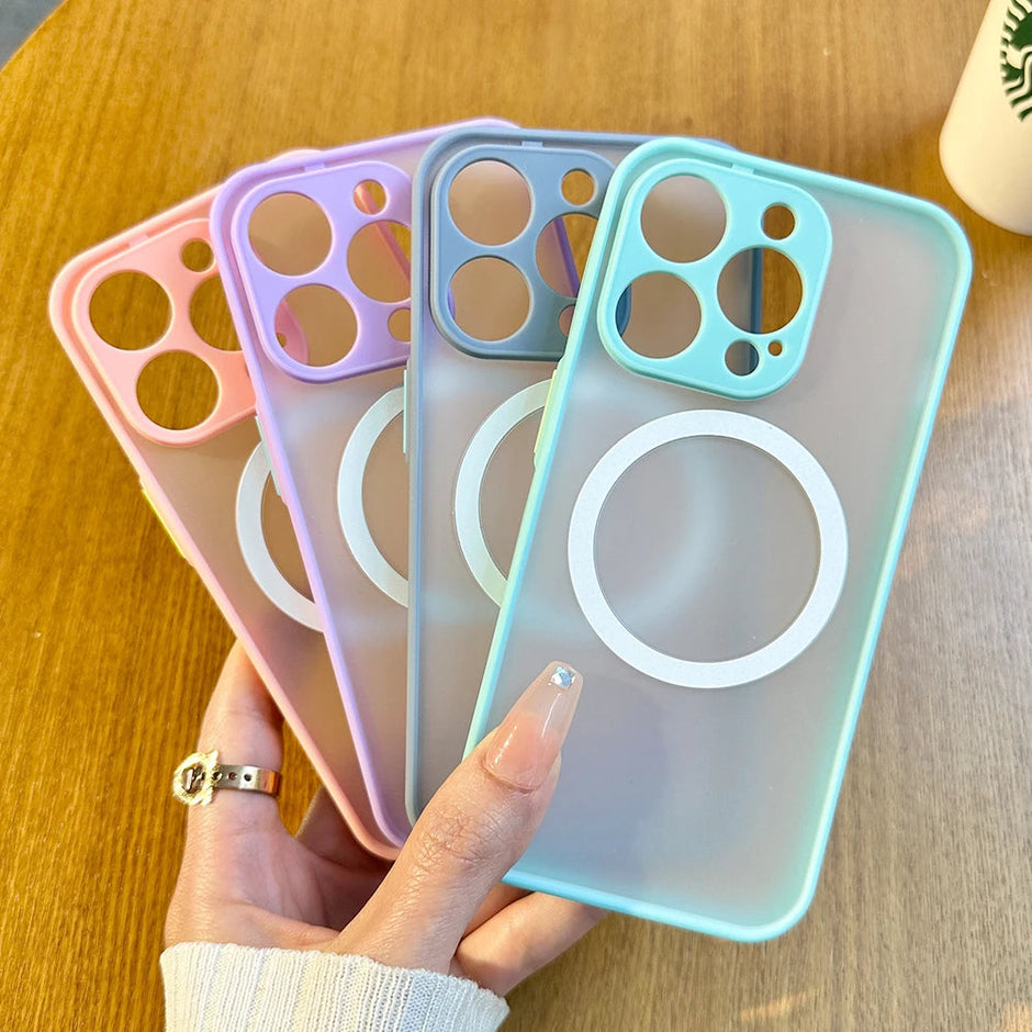 Coque mate translucide antichoc pour iPhone 