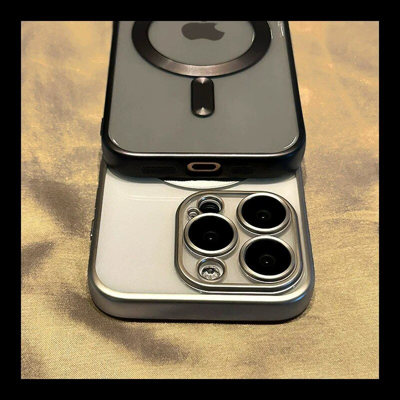 Matte Plating Clear Soft Case for iPhone