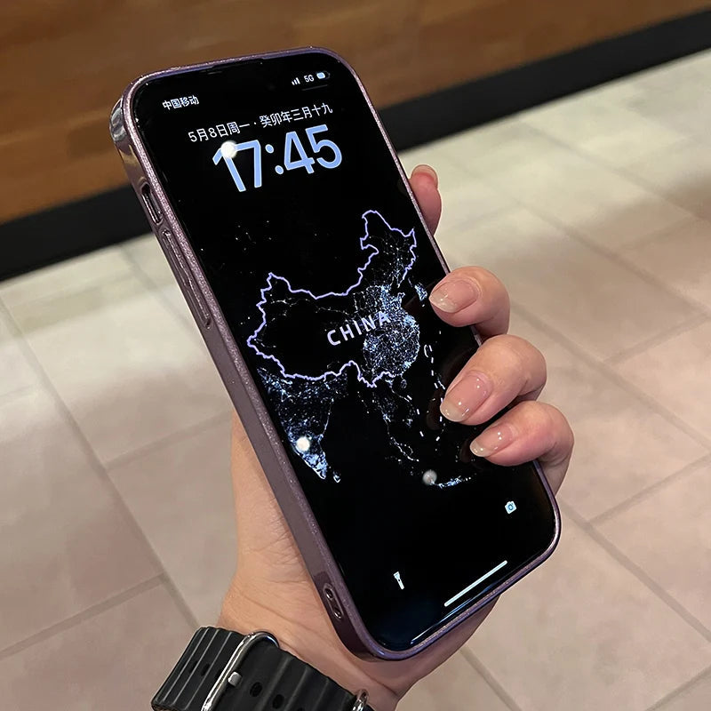 Coque brillante à paillettes laser pour iPhone 