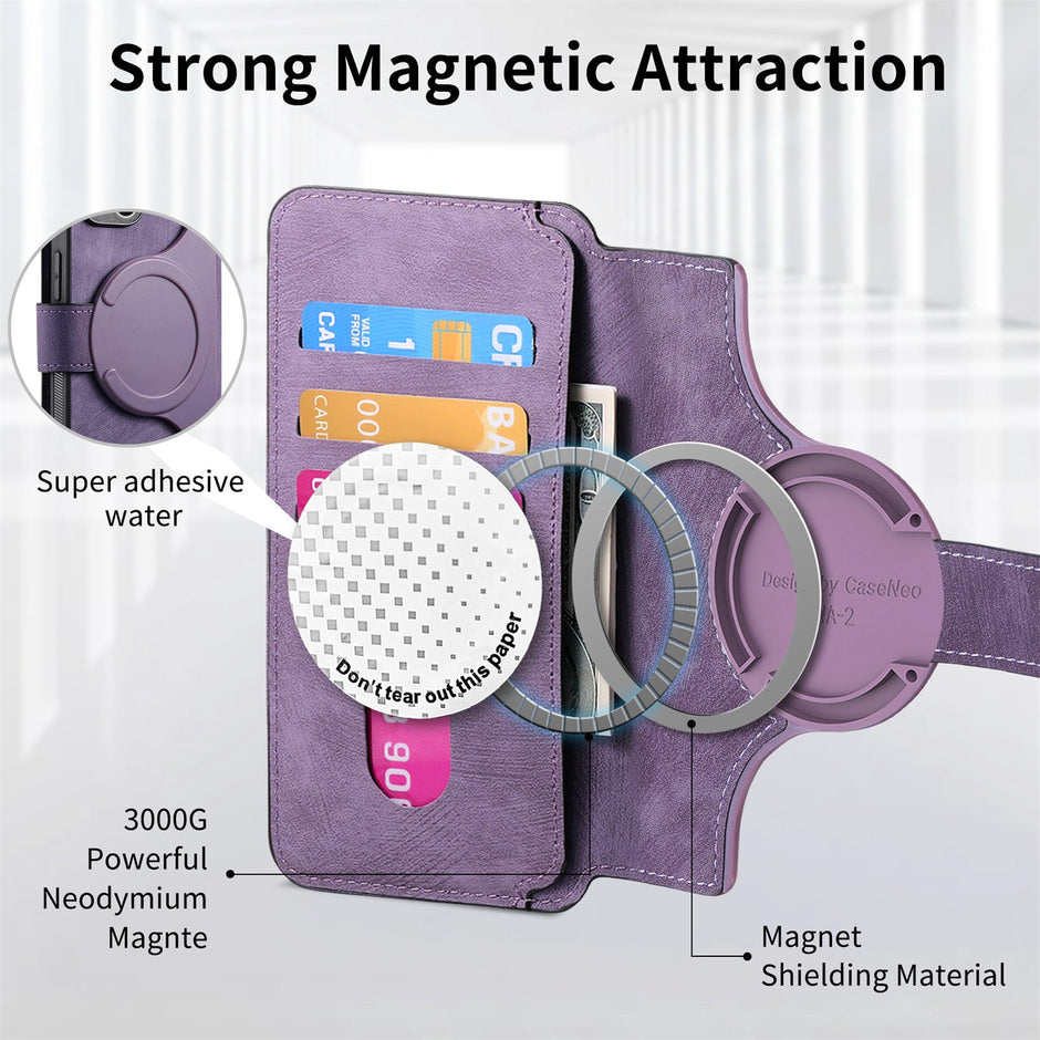 Detachable Tumbled Leather Flip Case for iPhone