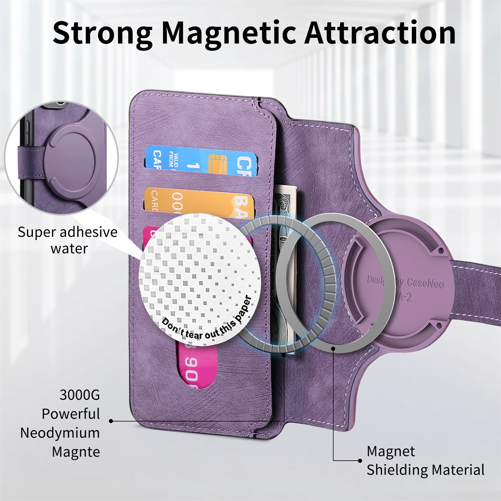 Detachable Tumbled Leather Flip Case for iPhone