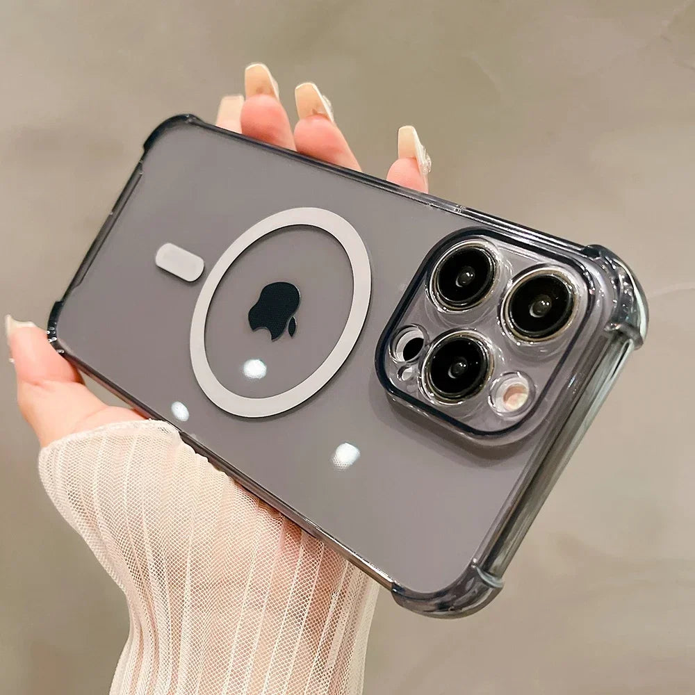 Coque en silicone transparente antichoc pour iPhone 