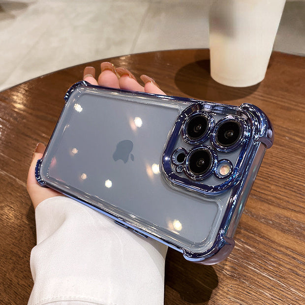 Electroplate Transparent Case For iPhone