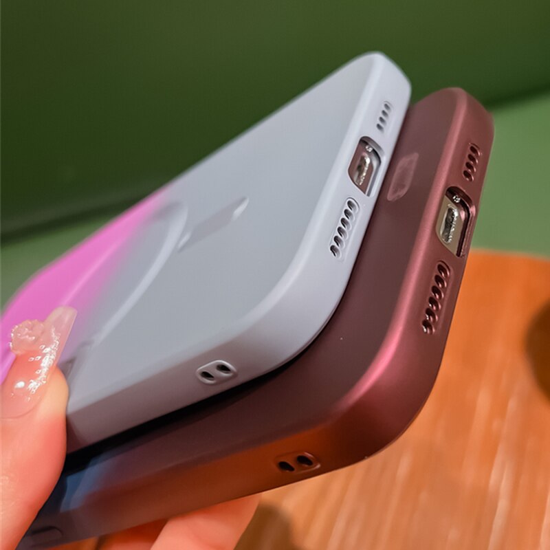 Lens Protective Silicone Magnetic Case for iPhone