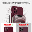 Solid Color Square Liquid Silicone Case For iPhone