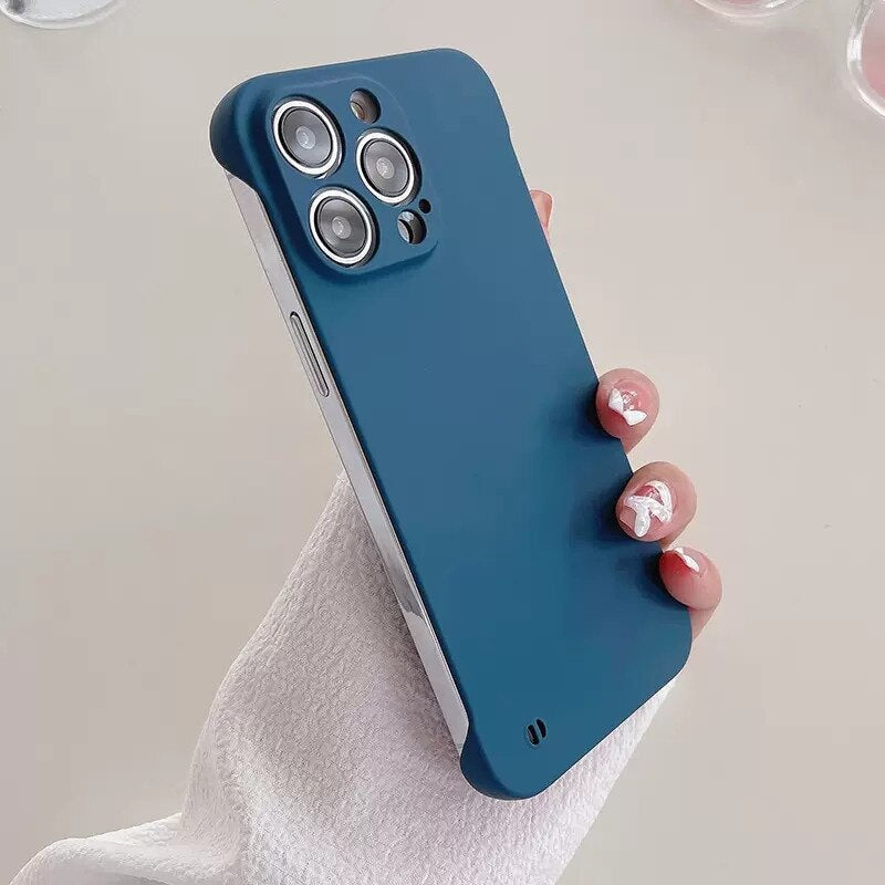 Solid Color Matte Frameless Case For iPhone