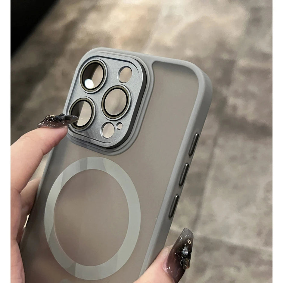 Étui de protection d'objectif mat translucide pour iPhone 