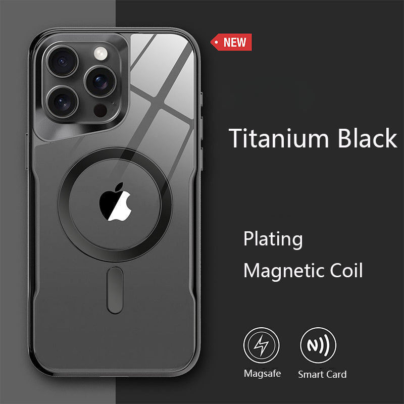 Coque transparente avec cadre plaqué pour iPhone 