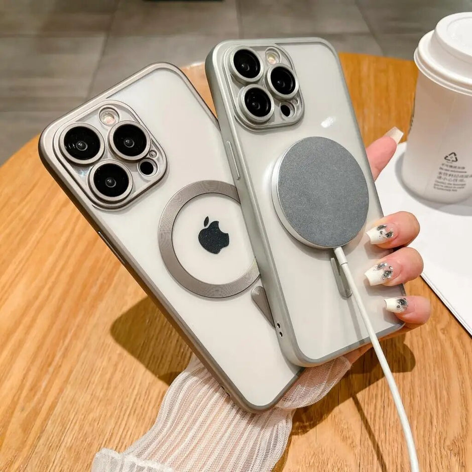 Matte Plating Clear Soft Case for iPhone